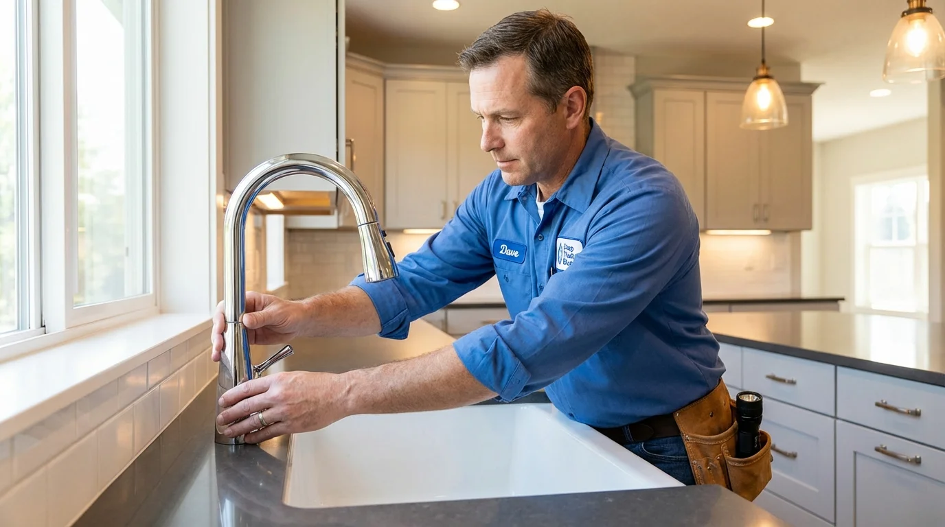 Kitchen faucet installation by Johns Plumbing LLC in Northern Cambria