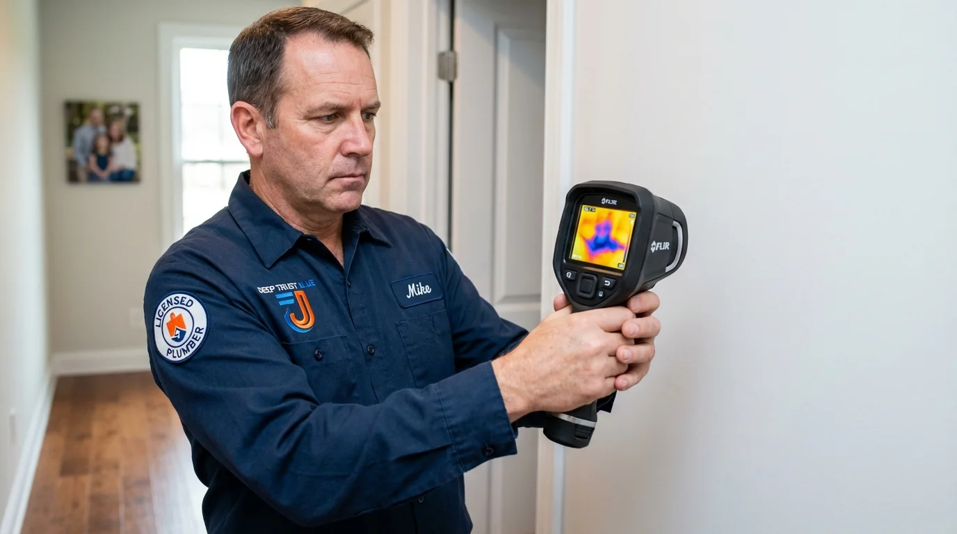 Thermal imaging leak detection by Johns Plumbing LLC in Northern Cambria
